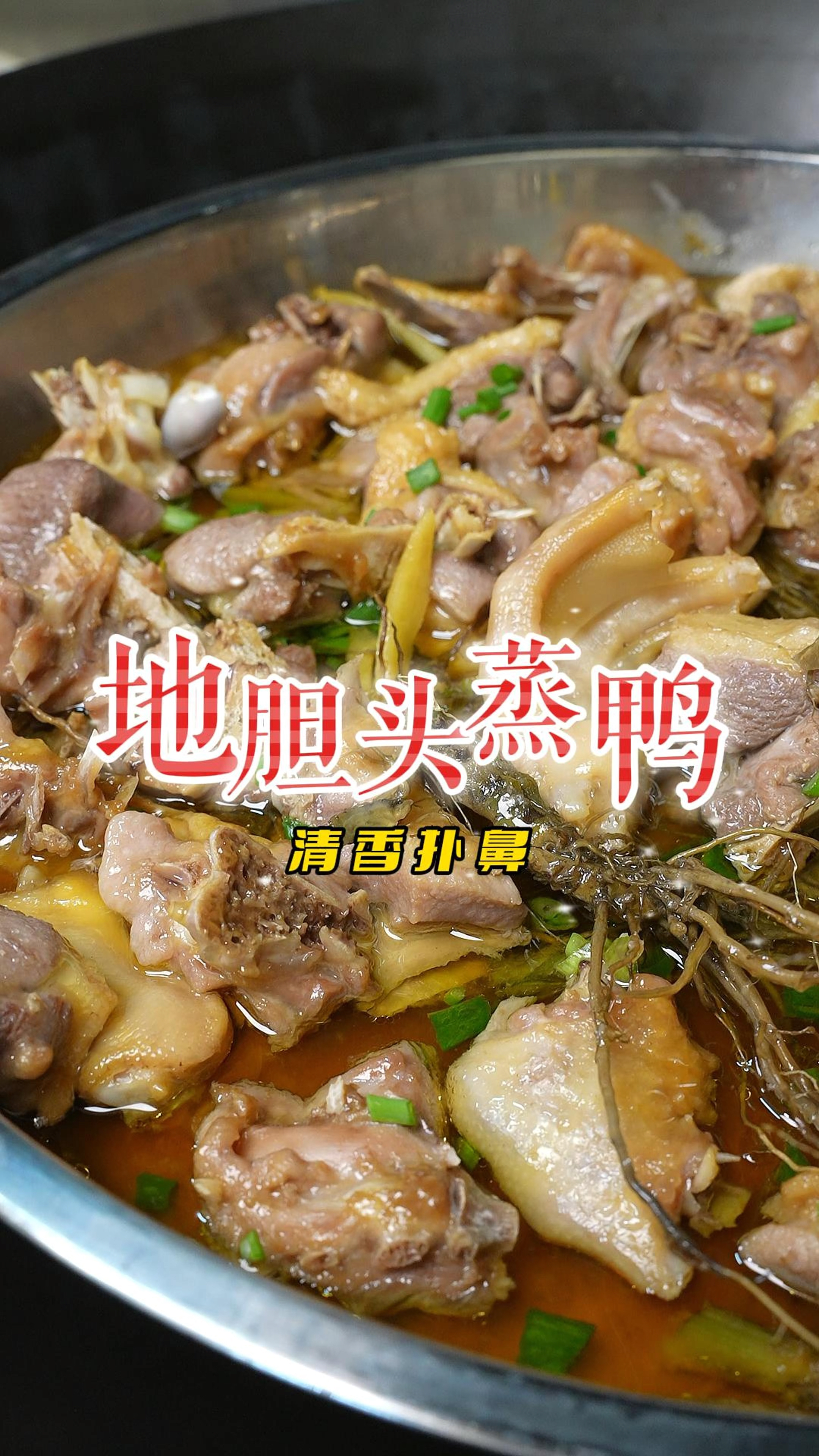 做个农家乐都很难吃得到的地胆头蒸水鸭,清香扑鼻又回甘