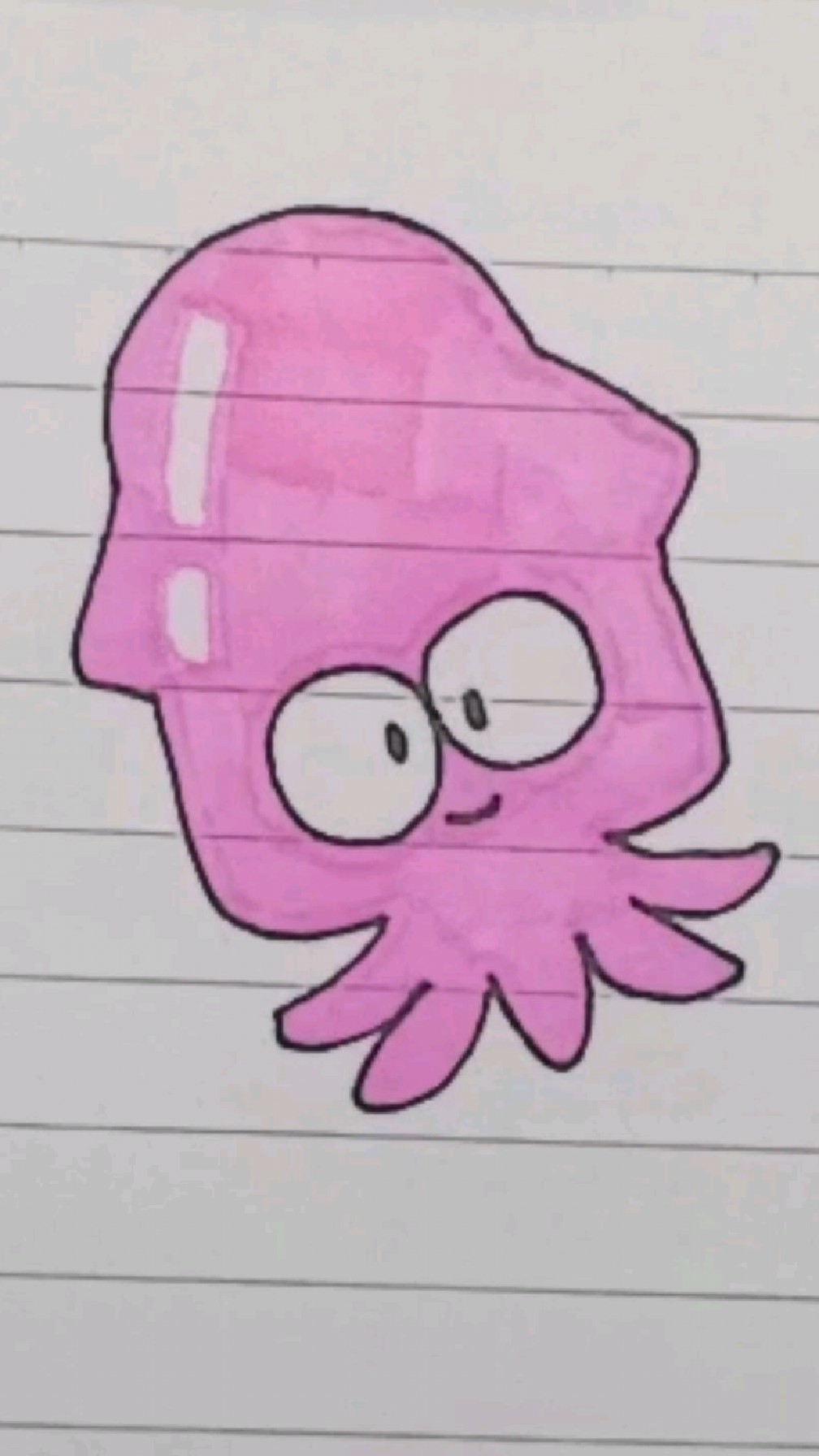 简单易学的简笔画小墨鱼