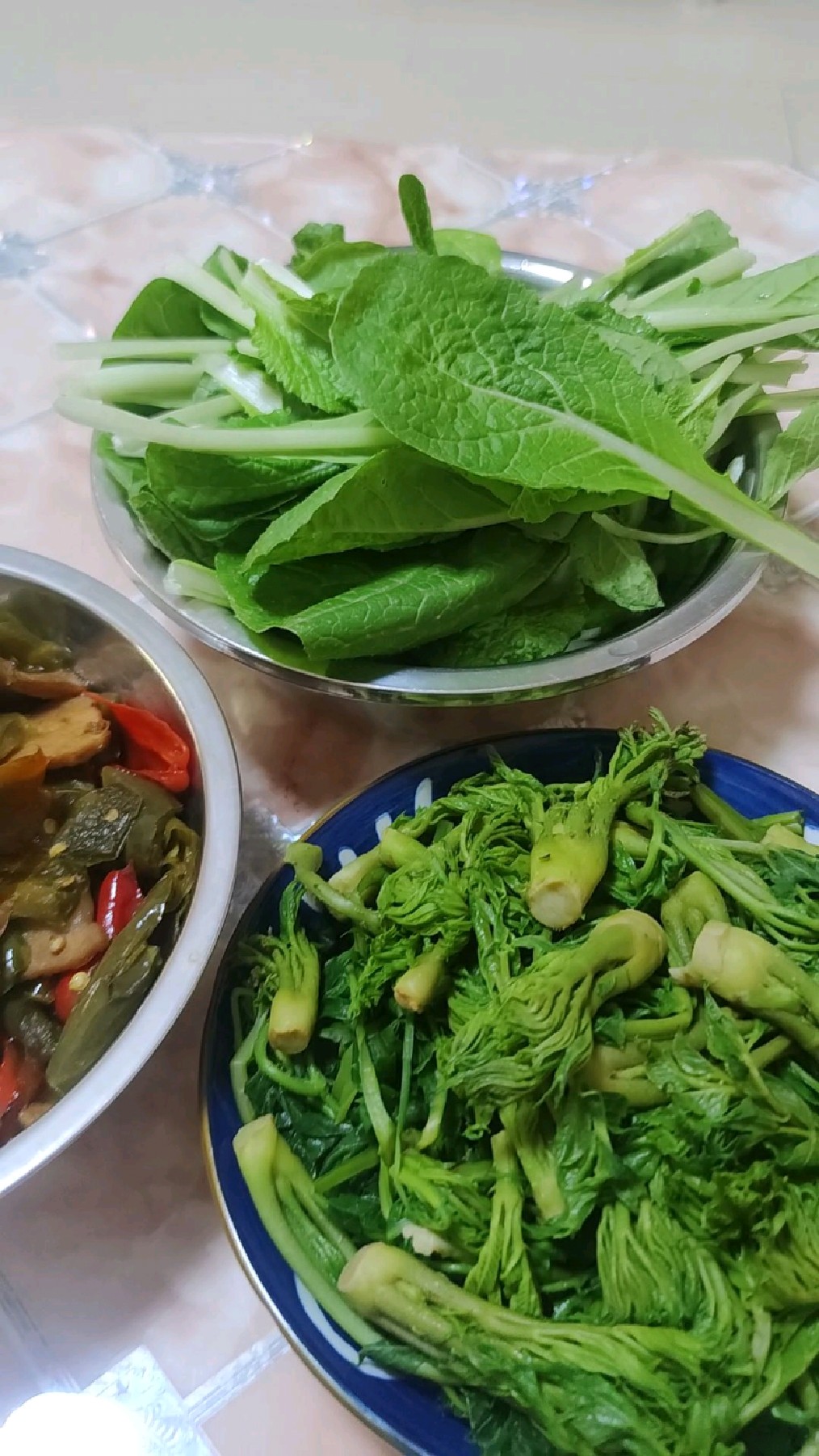 今天的饭菜颜色真好看呀