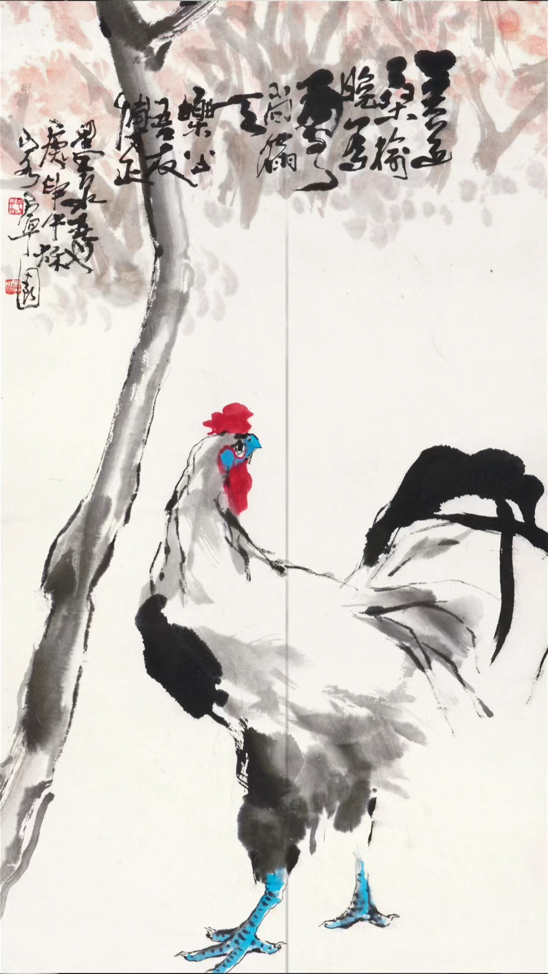 杨墨泉已故彭城画派名家,以花鸟画名世又以画鸡著称,厉建华收藏