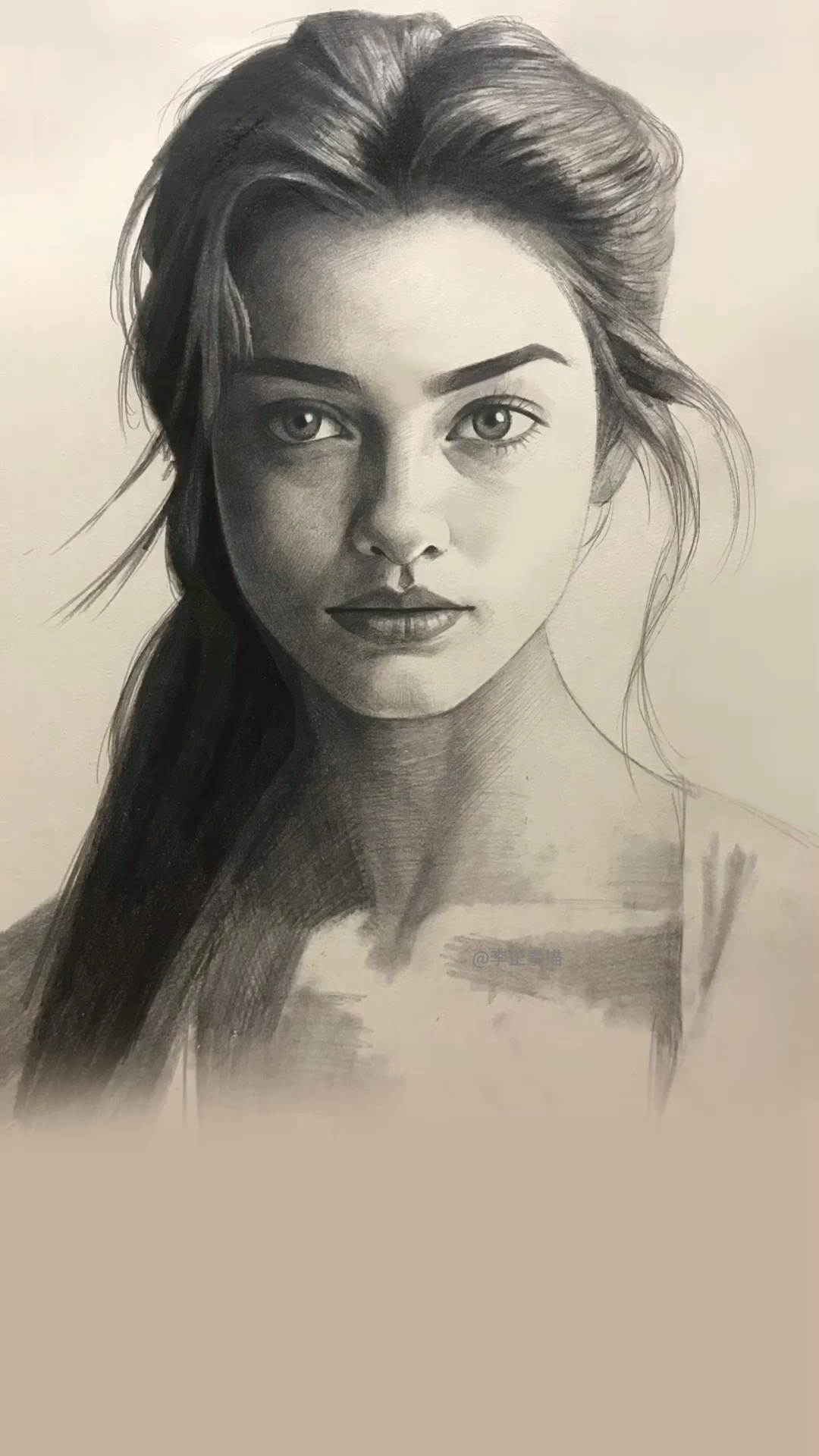 【铅笔女青年素描头像教程】手把手教学