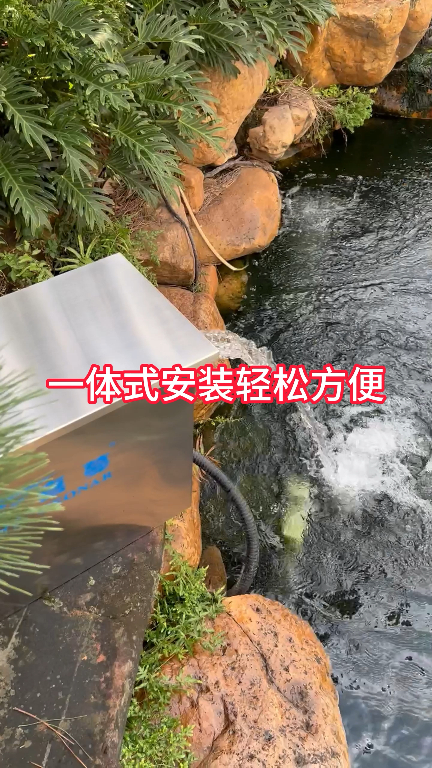 一体式安装的外置鱼池过滤器