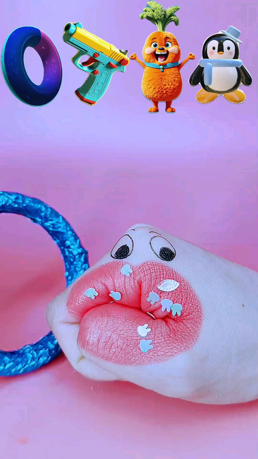 二次元美食,奇妙糖果分享之胡萝卜蜡瓶糖和企鹅形状的巧克力