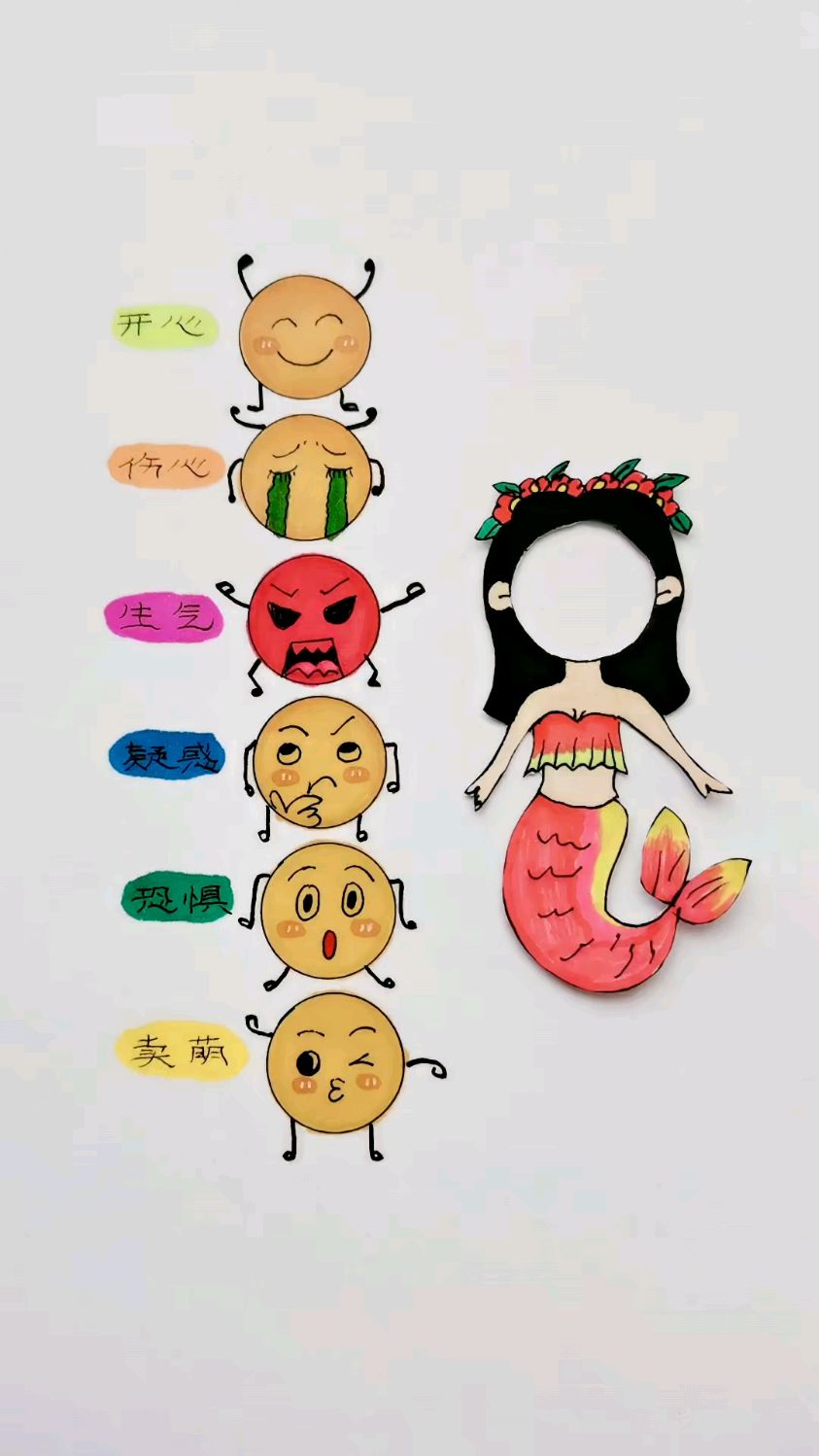 美人鱼的多变表情