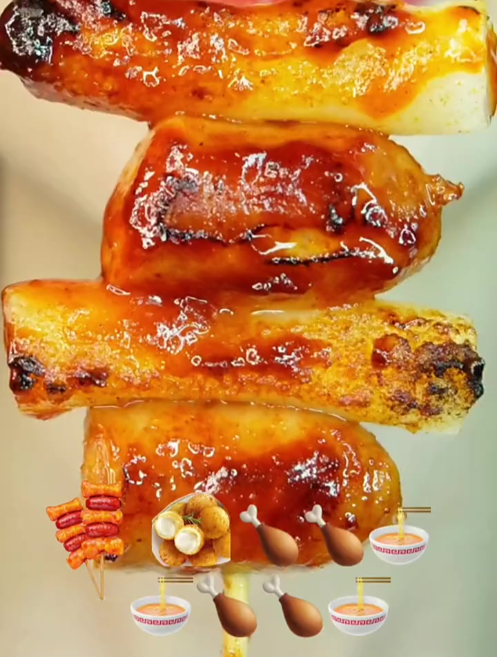 解压视频:韩式炸鸡+年糕 妈呀太香了 谁经得住啊