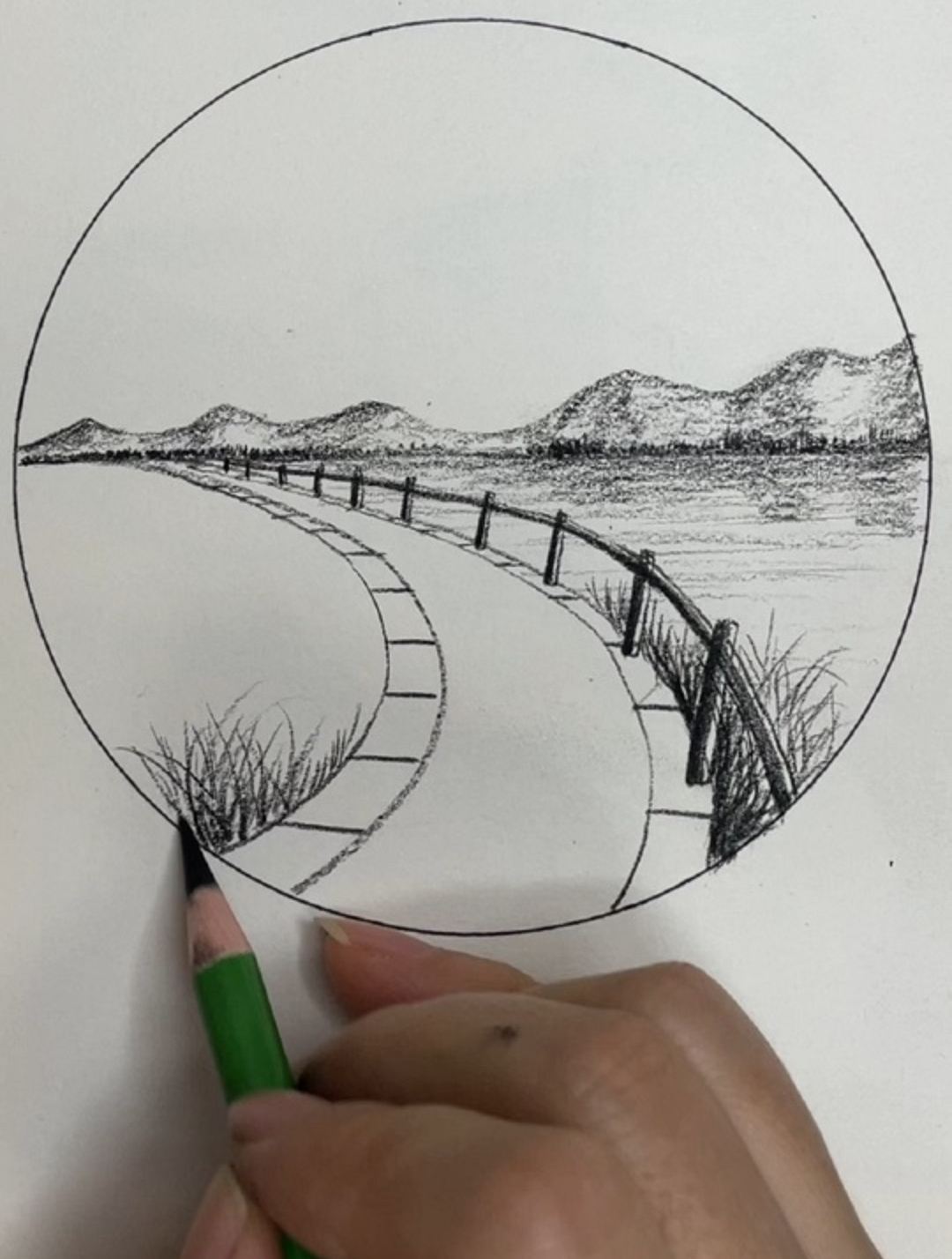 适合零基础学习的乡村小景简笔画