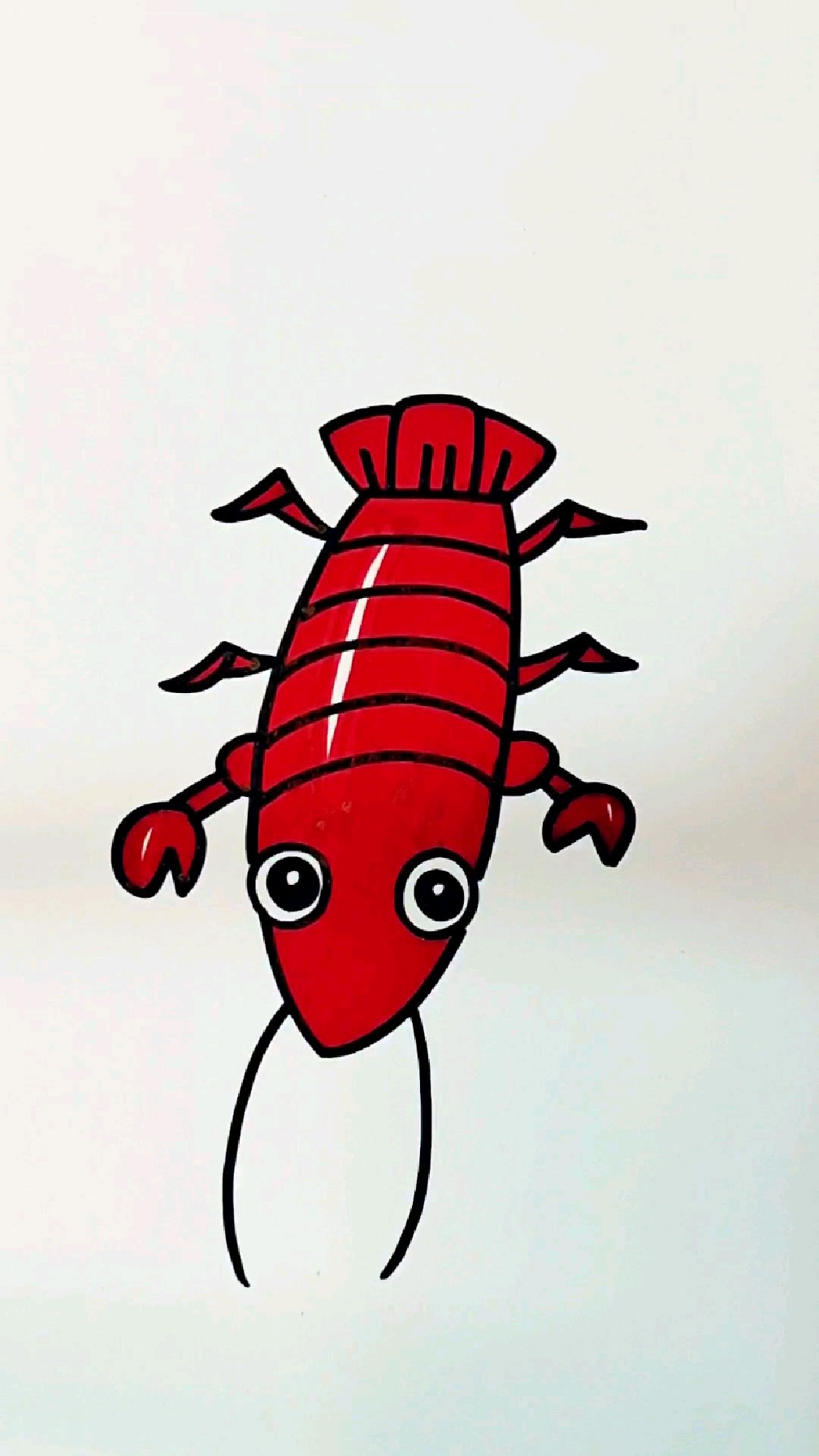 画一个龙虾,超级简单,一学就会 #儿童简笔画 #育儿简笔画