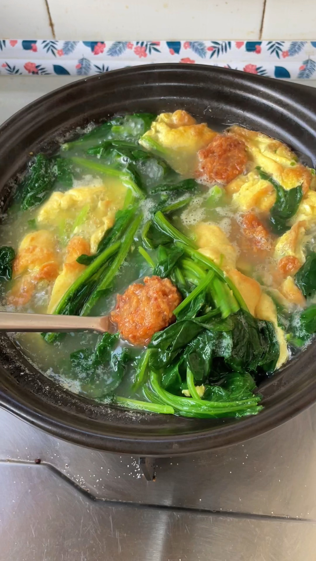 超鲜灵的菠菜鸡蛋汤