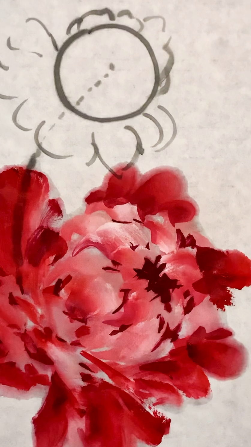 一个馒头怎么变成牡丹