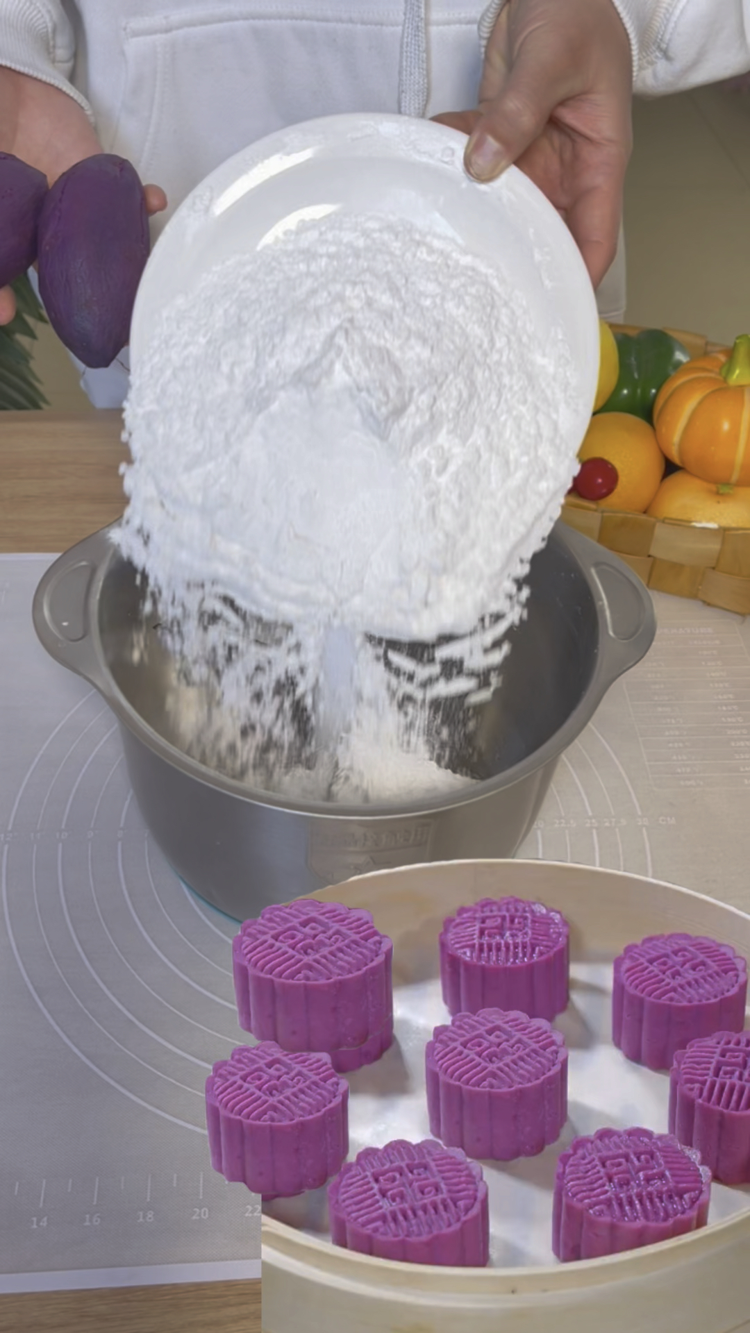 给孩子做紫薯月饼,做法简单比买的还好吃,学会了做给家人吃