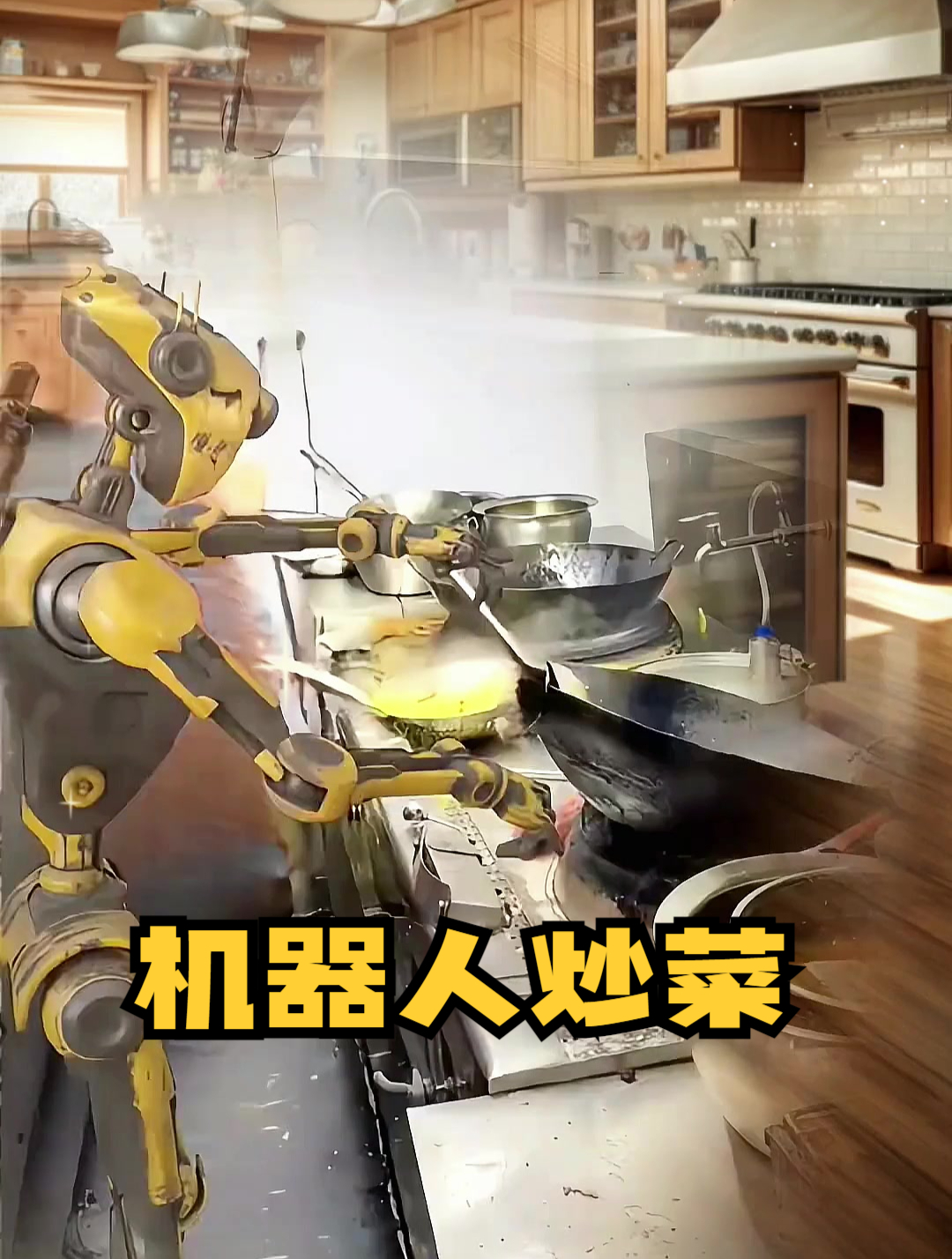 机器人炒菜,这么暴力吗