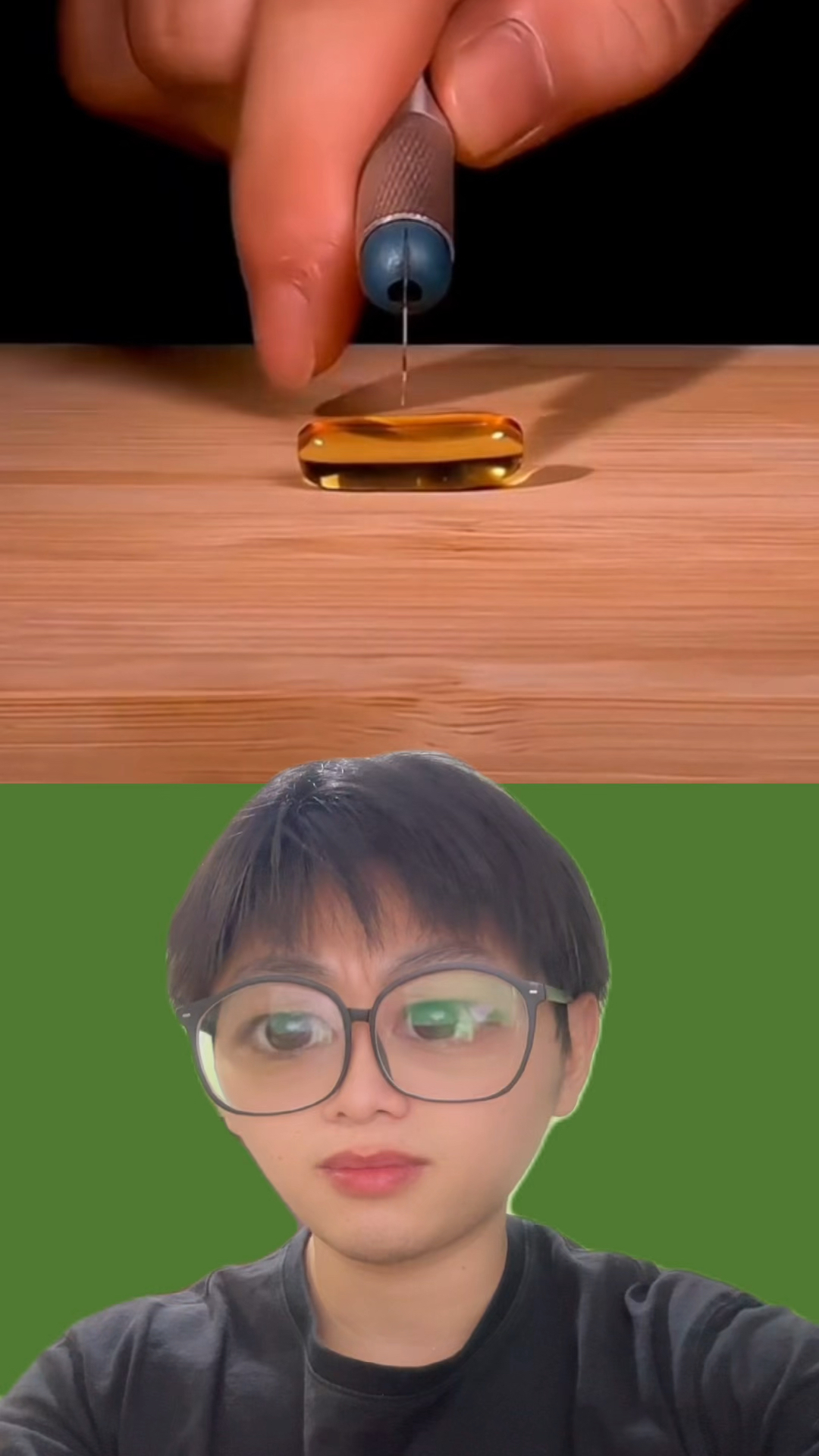 鱼油切破的一瞬间就舒服了