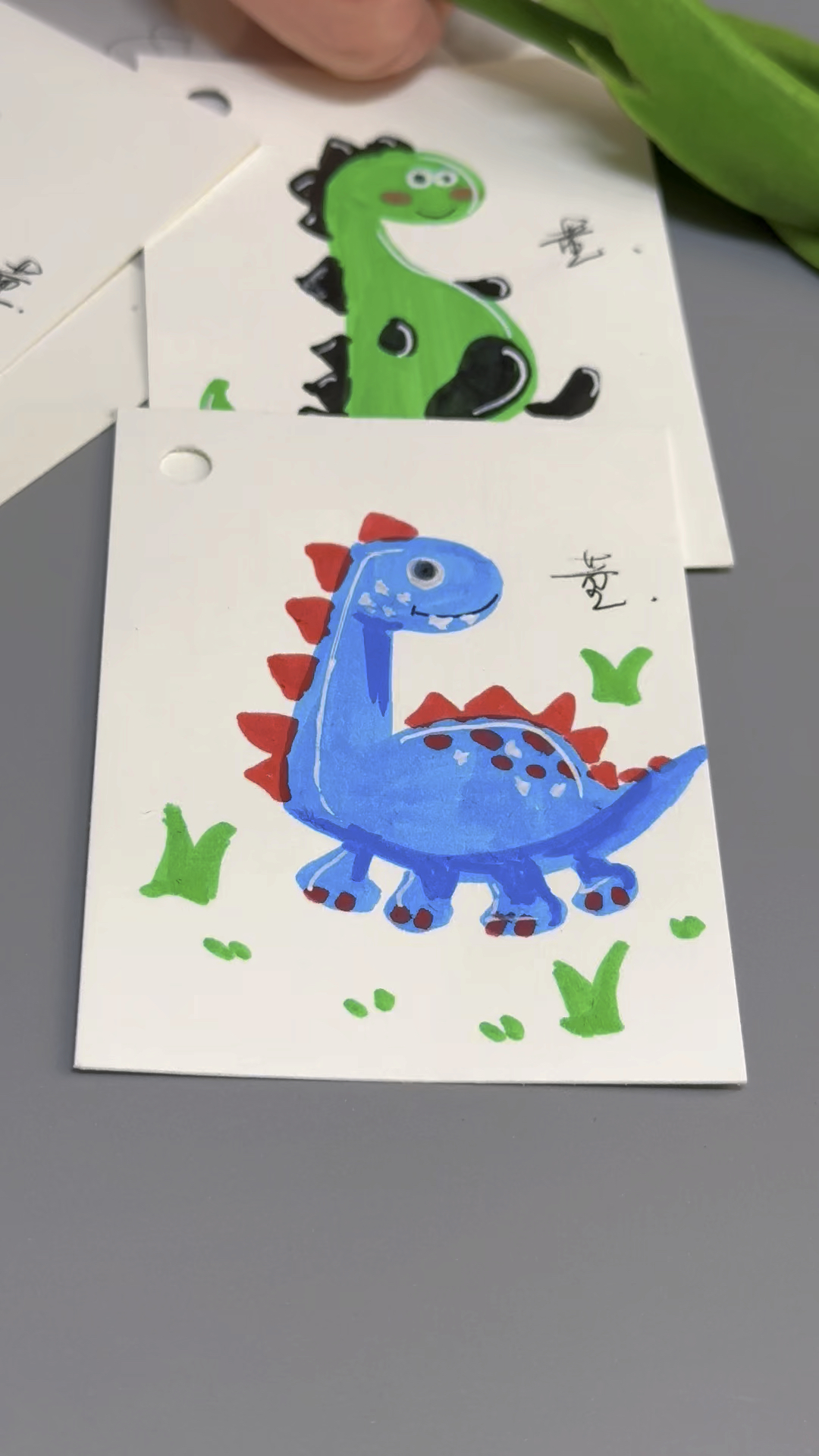 可爱的恐龙儿童画来了,做手帐插画也太可爱了!