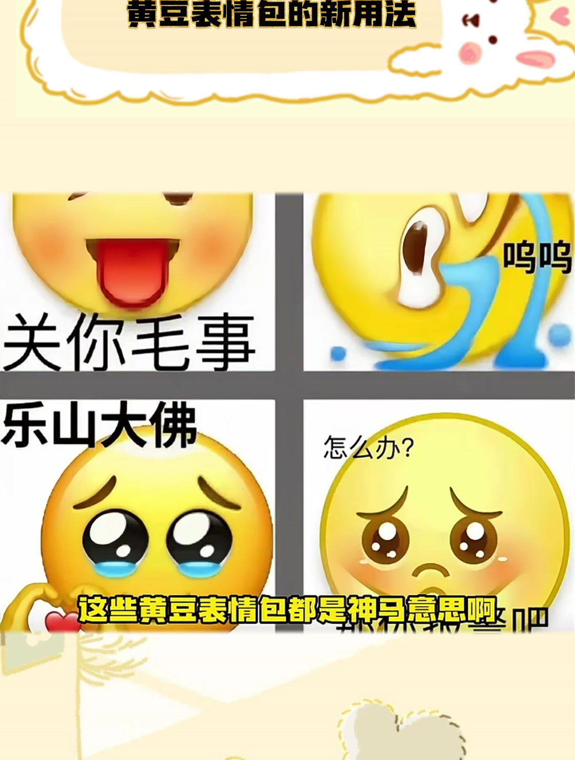 黄豆表情包必须是最经典的,无可替代的~