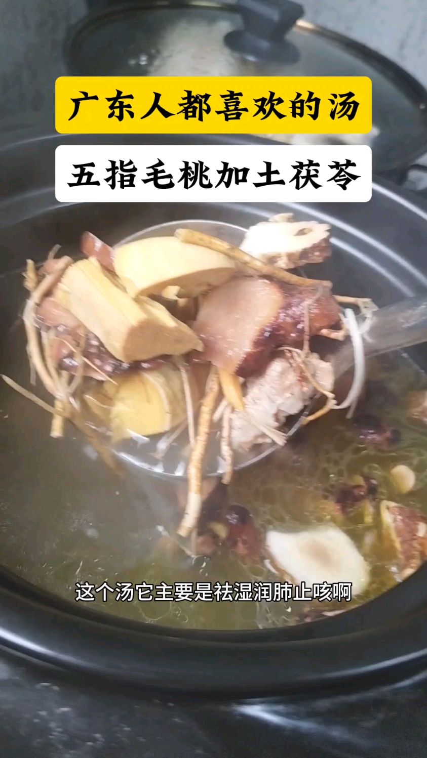 广东人都喜欢喝的汤,五指毛桃加土茯苓!