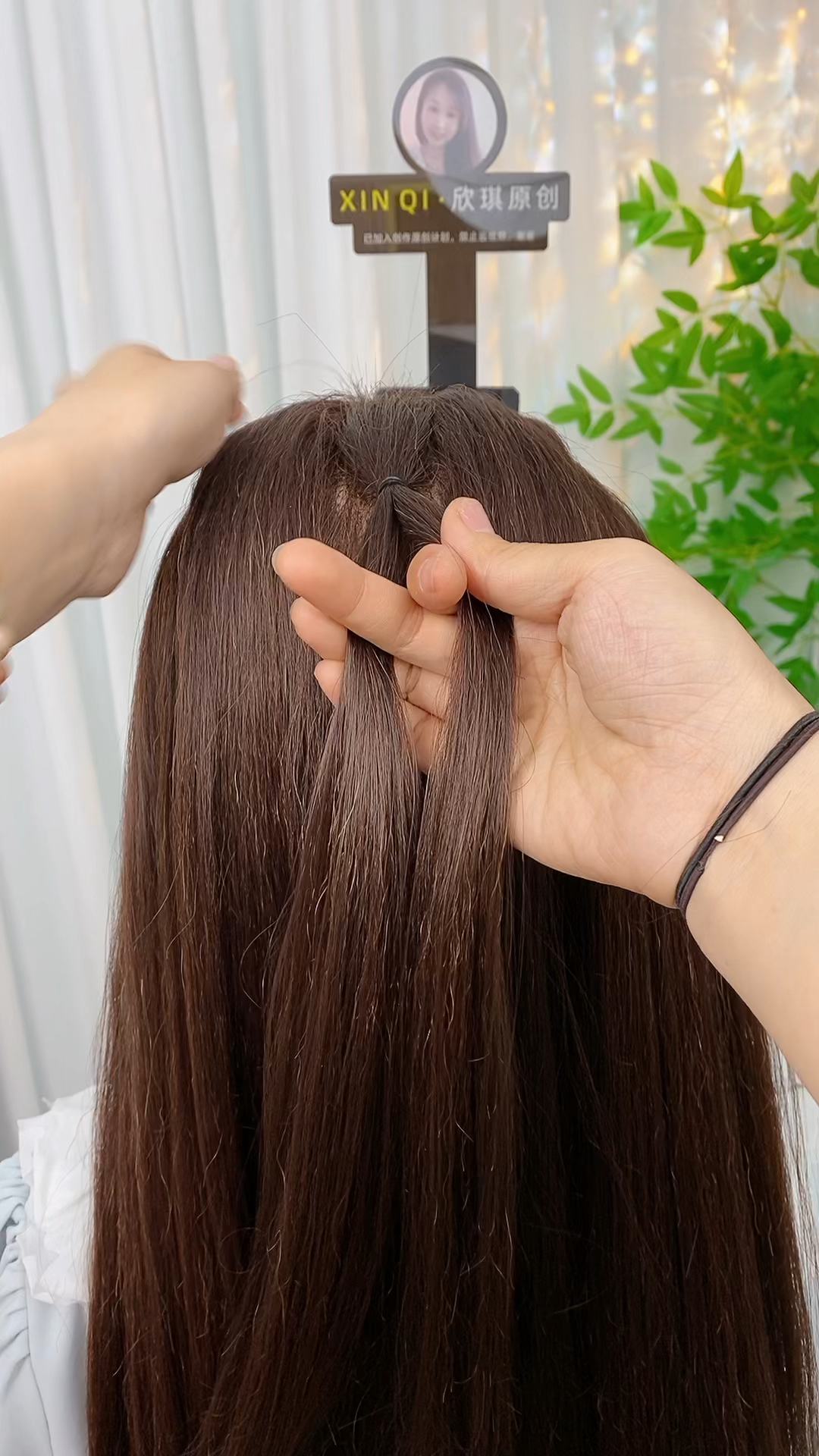 满头鱼骨辫慢动作教程