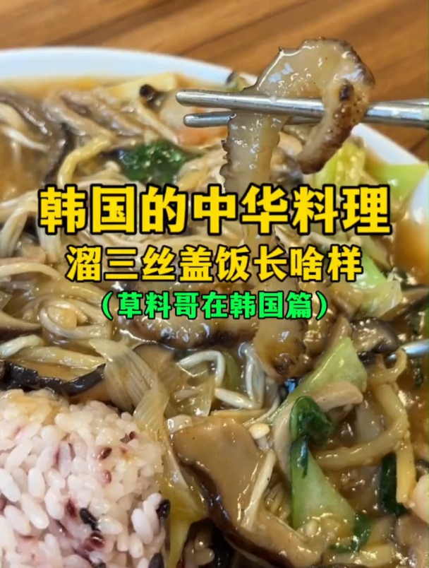 韩国的中华料理溜三丝盖饭长啥样?