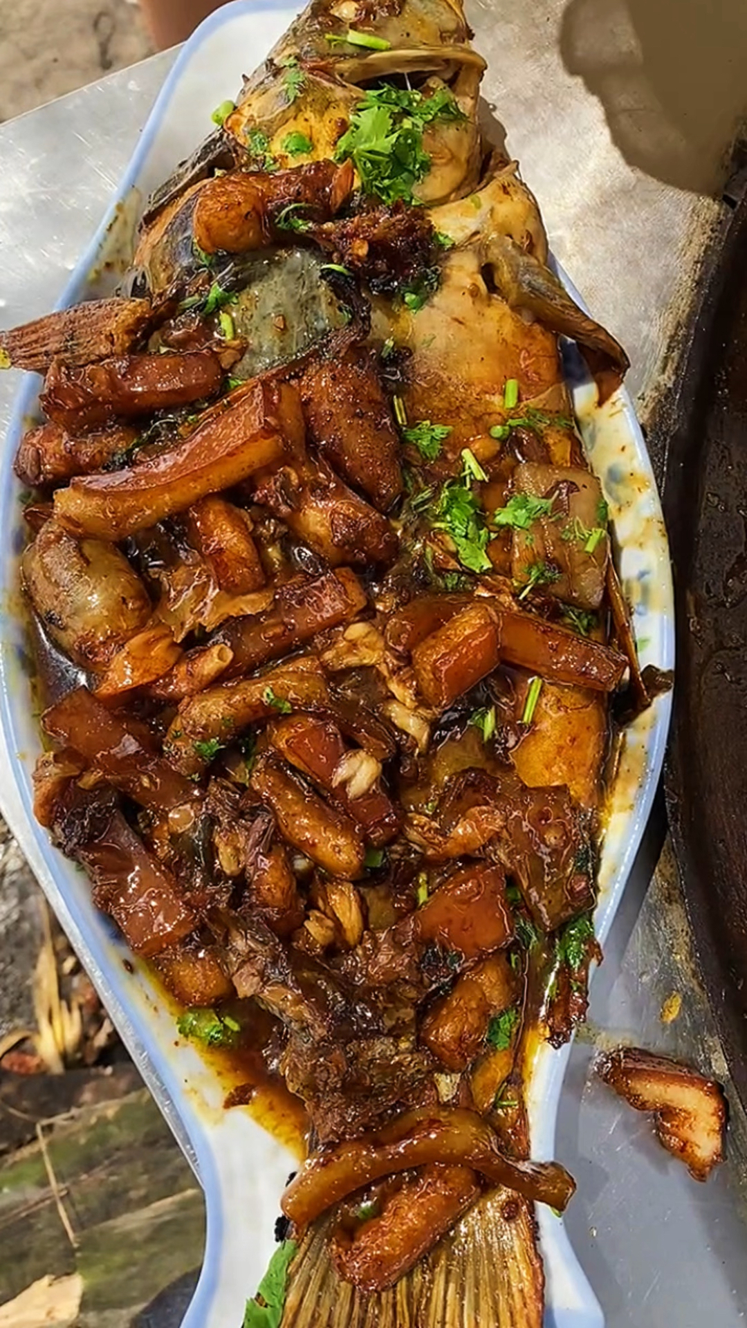 红烧大鲤鱼,出锅了