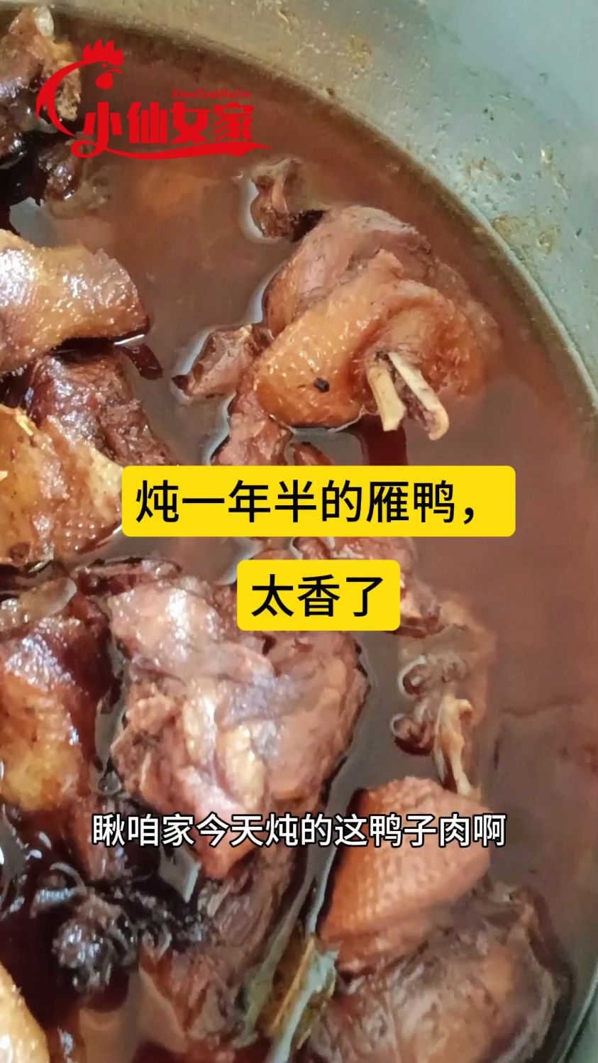 养一年半的雁鸭,今天炖吃了,太香了