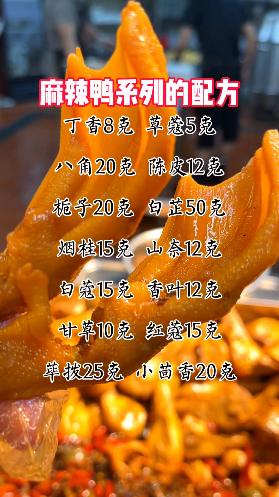 麻辣鸭系列的配方 #卤味技术培训 #麻辣鸭货