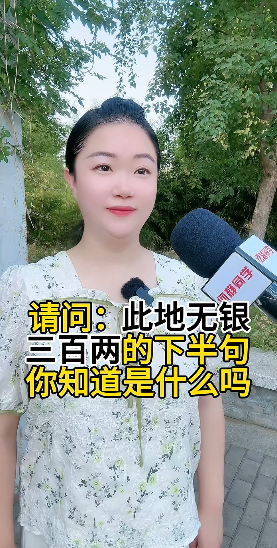 “此地无银三百两”的下半句是什么?