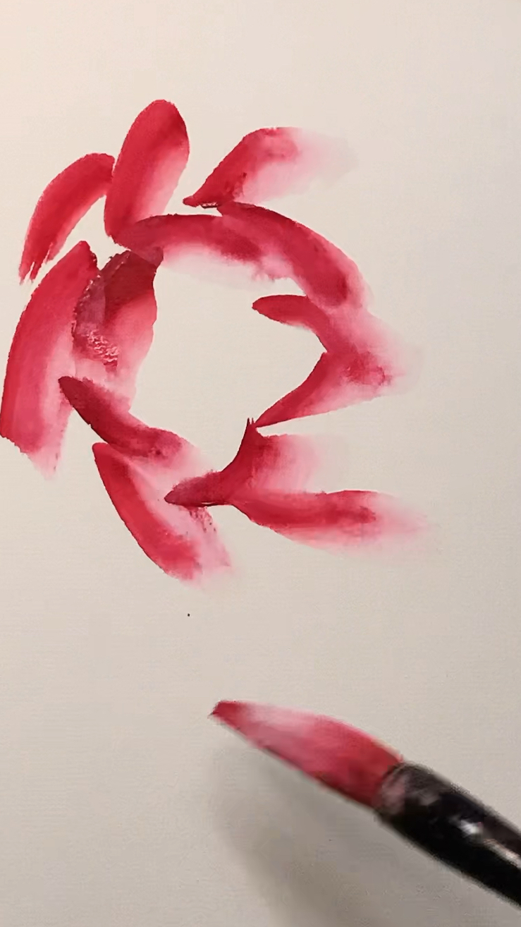 超简牡丹花画法步骤,卡纸与普通宣纸有啥不同?