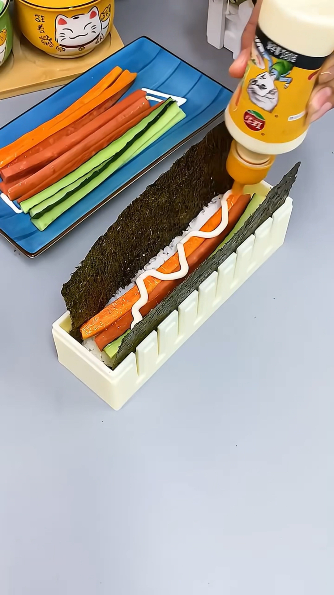 有了这个寿司模具,在家随时都能吃DIY的寿司了