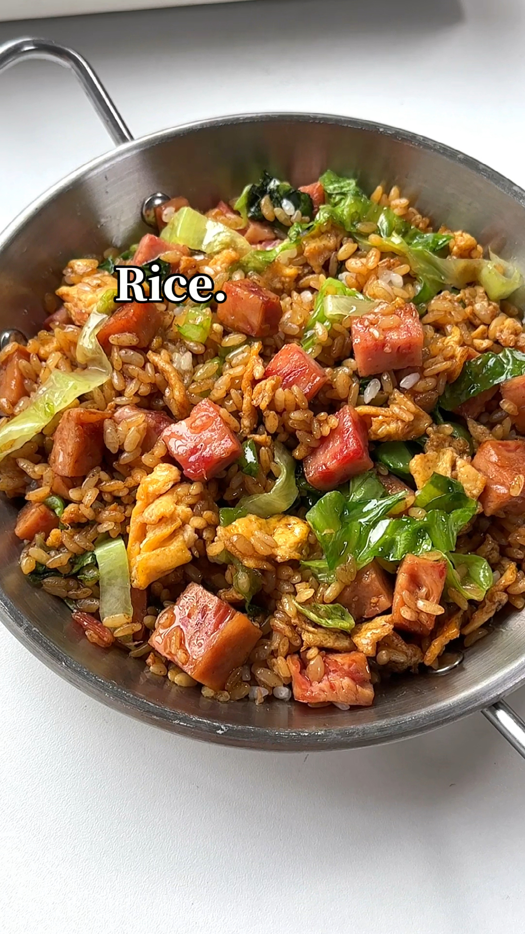 这个生菜午餐肉炒饭,我能吃一辈子!做法简单,有手就会,喜欢的快去试试吧