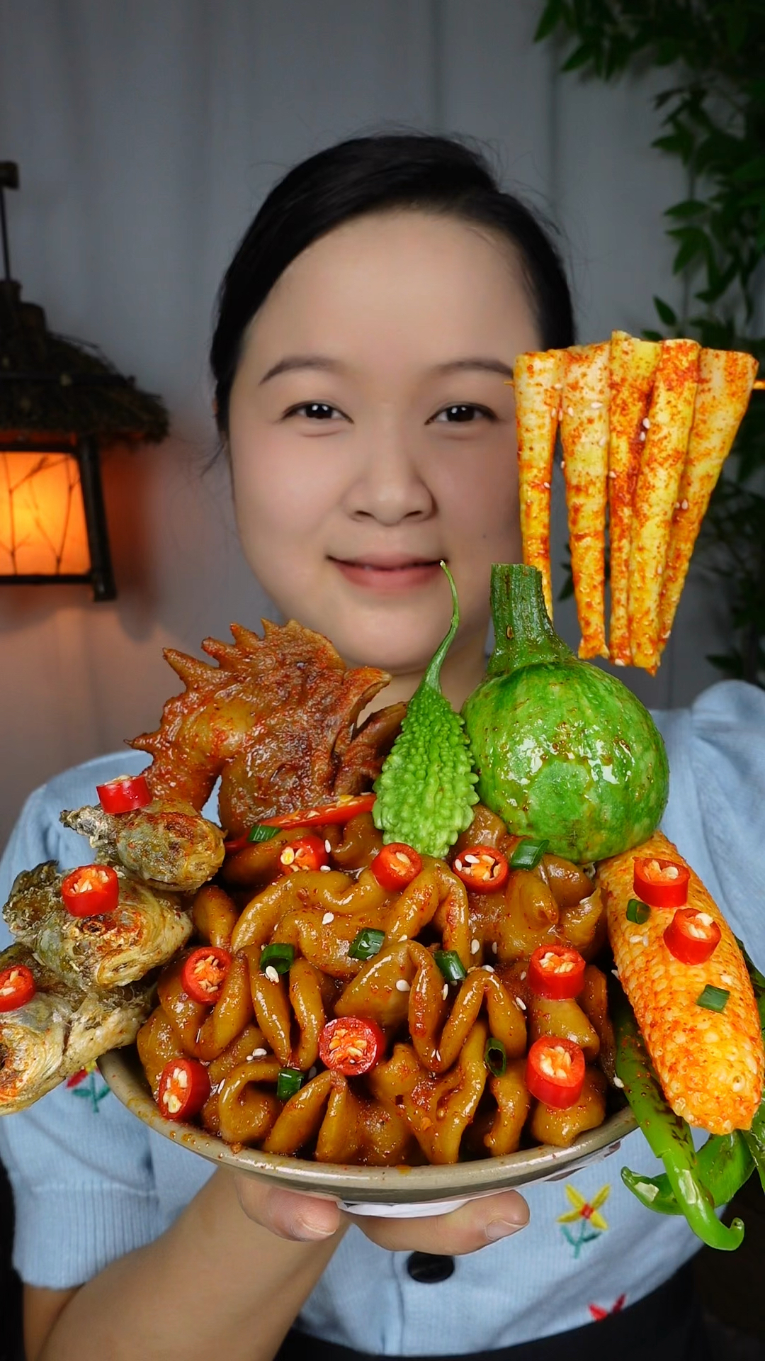在农村的好处,每天吃着新鲜的蔬菜,家人在身旁,平淡又美好