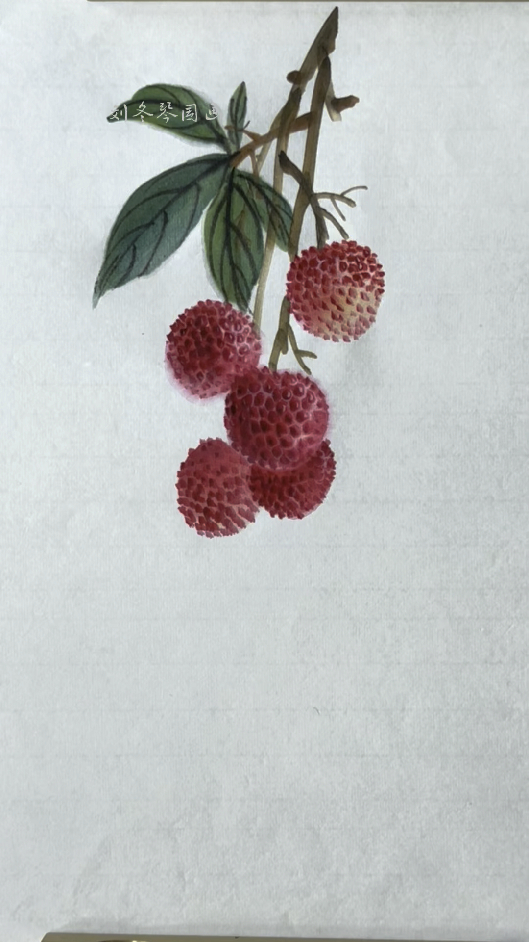 国画写意荔枝的画法