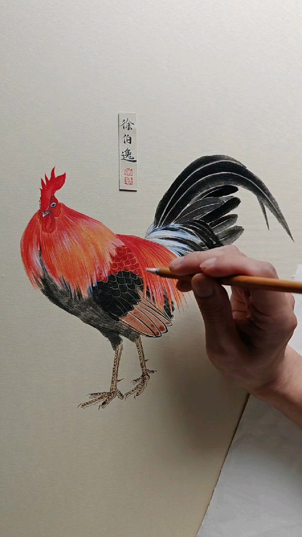 画一只帅气的大公鸡
