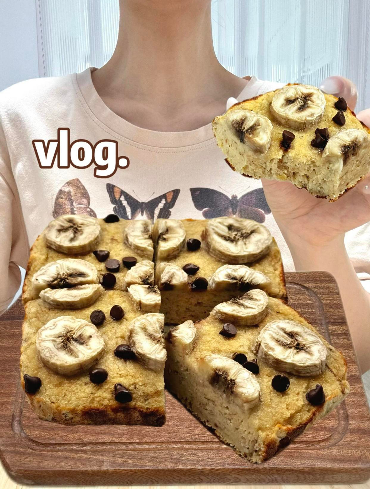 维持80斤,独居自制一日减脂餐,香蕉椰蓉蛋糕