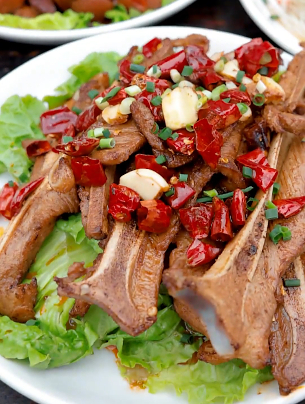 酸豆角鸡杂,家乡的味道