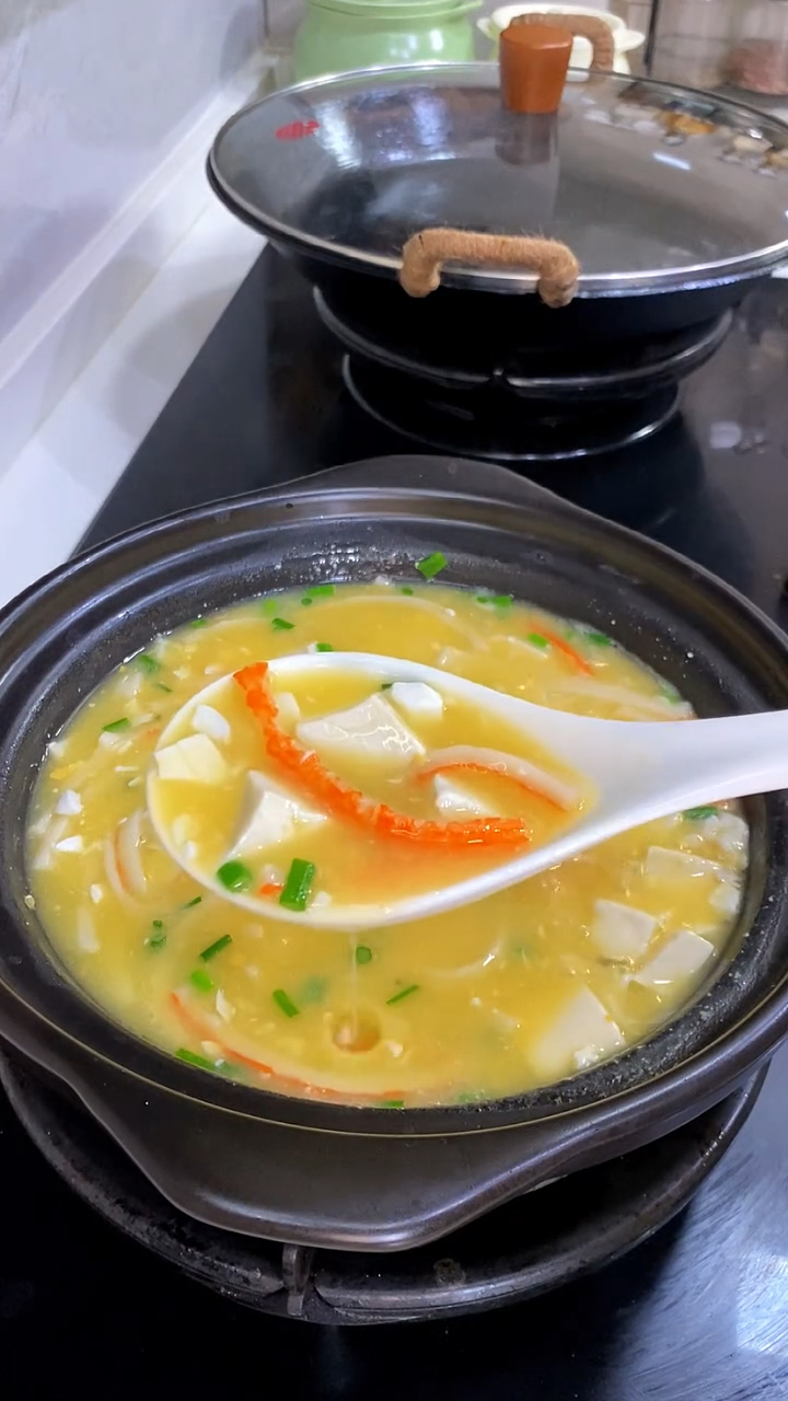 咸蛋黄豆腐煲这样做太好吃了