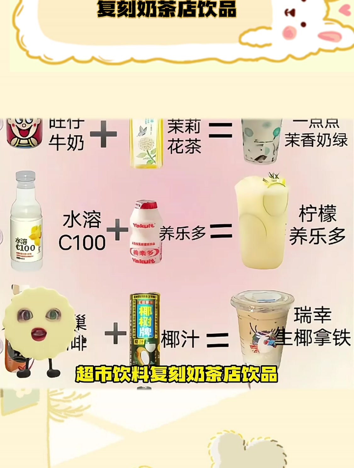 有手就会的奶茶平替饮料自制方法快来学~