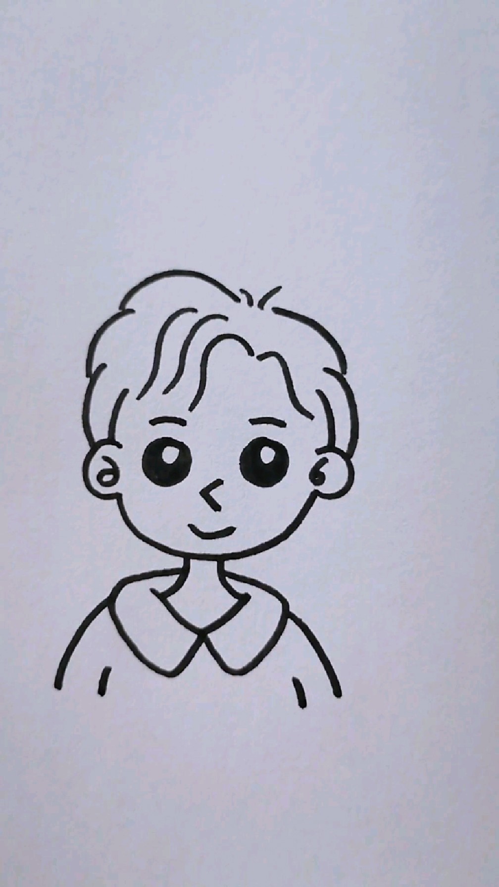 可爱小男孩简笔画