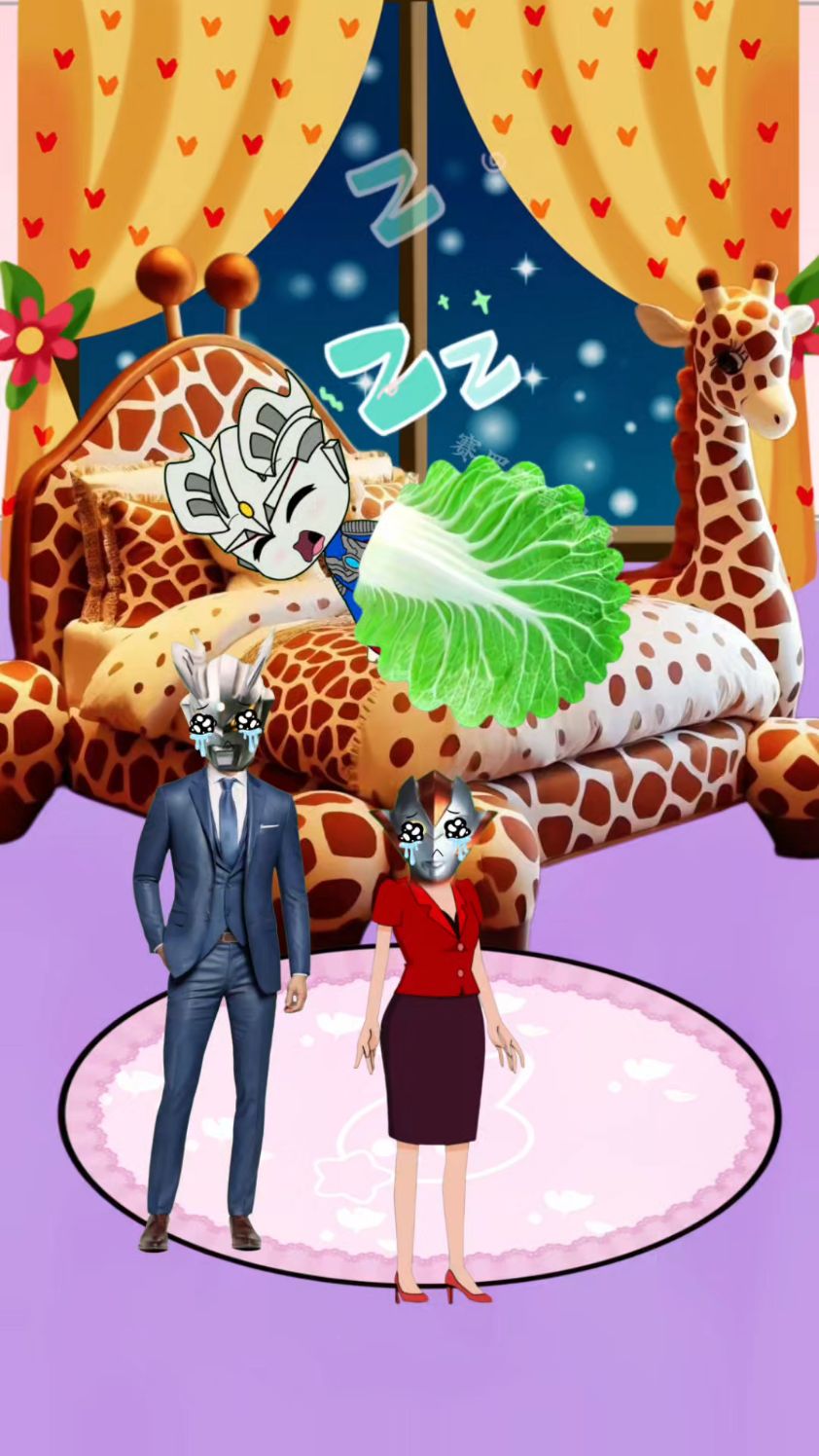 奥特曼爸爸妈妈要离开家打怪兽,小奥特曼很想爸爸妈妈