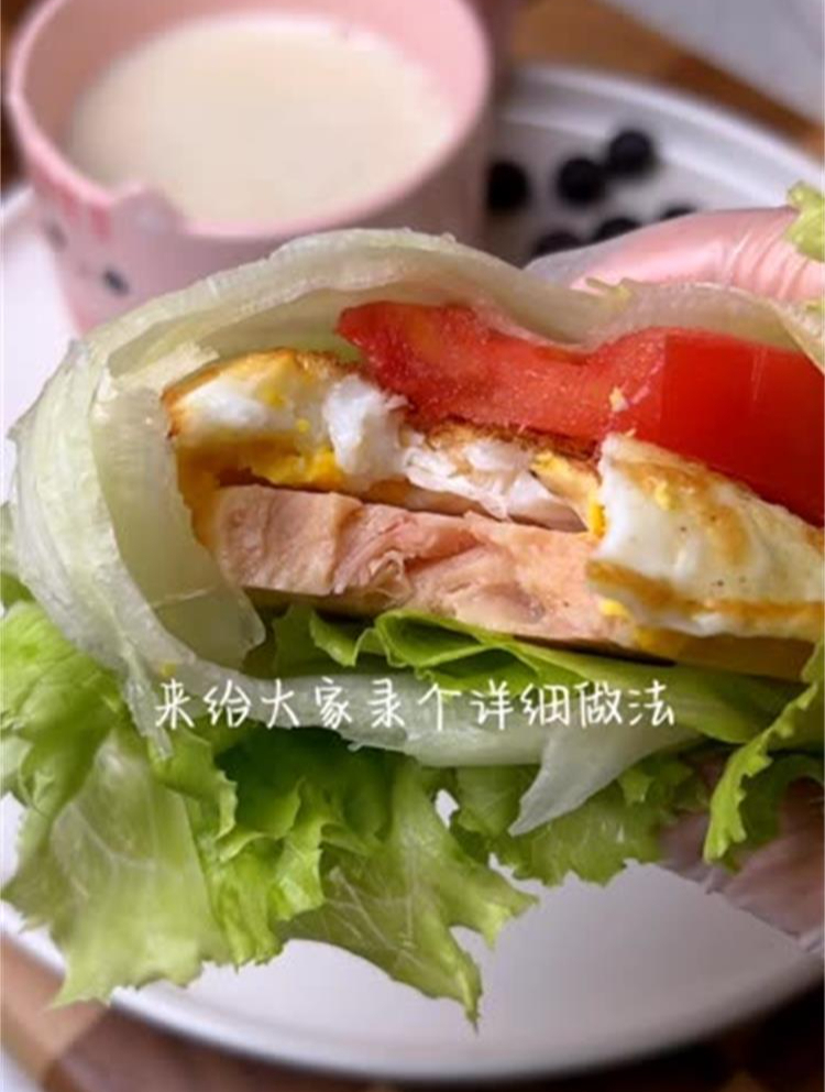 减脂期超爱的蔬菜三明治,简单方便热量低,百吃不厌!
