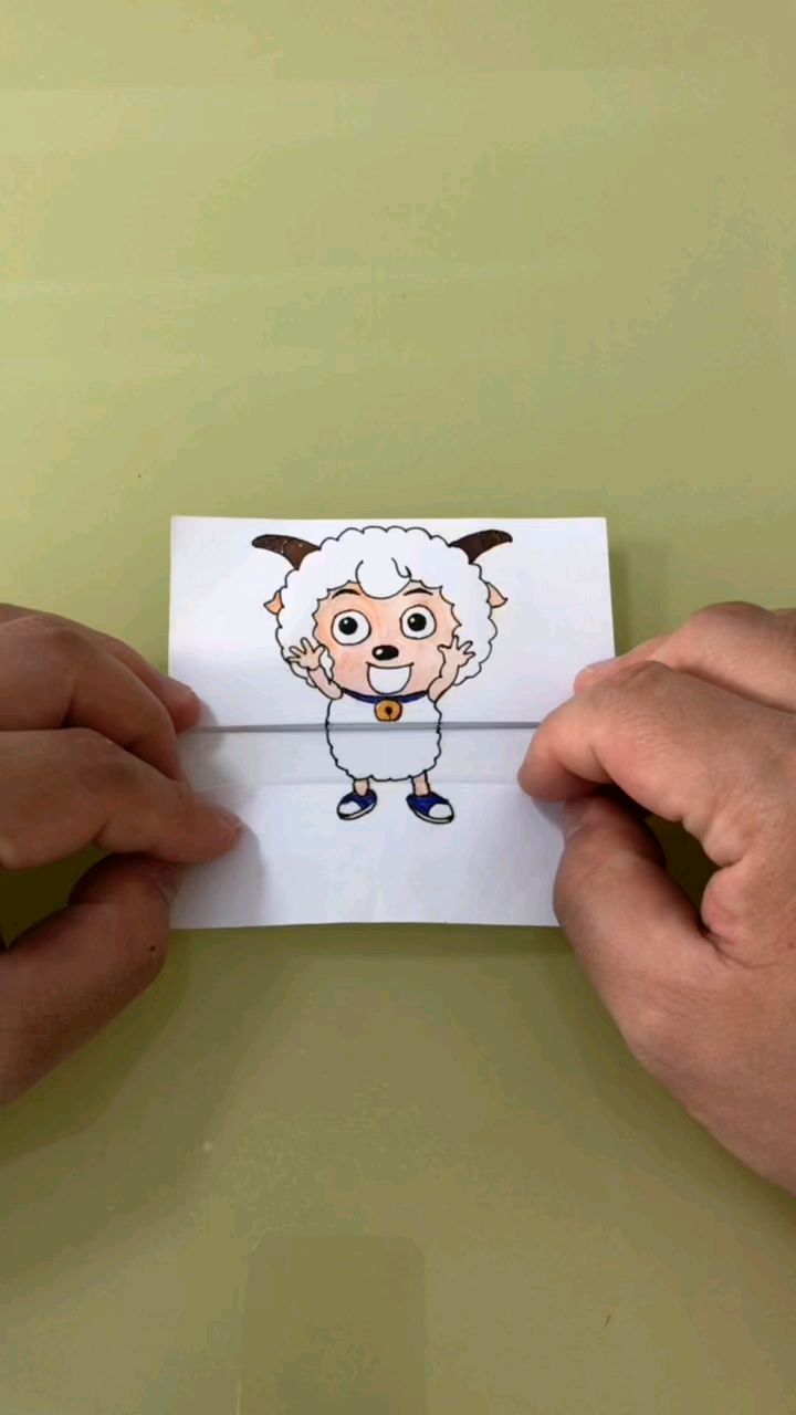 喜羊羊长大了#喜羊羊与灰太狼 #水彩画 #折纸