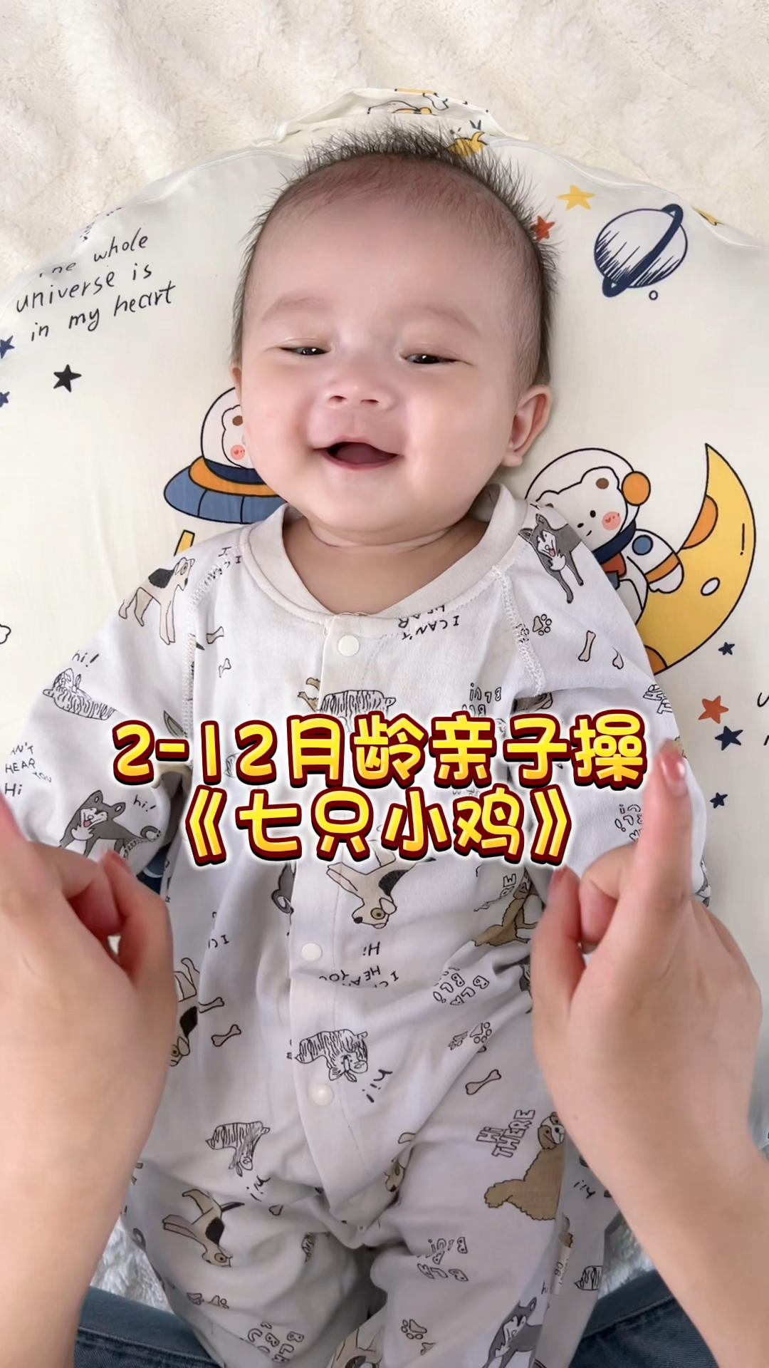 七只小鸡,适合2-12月龄宝宝,促进肢体和大脑发育,增进亲子交流