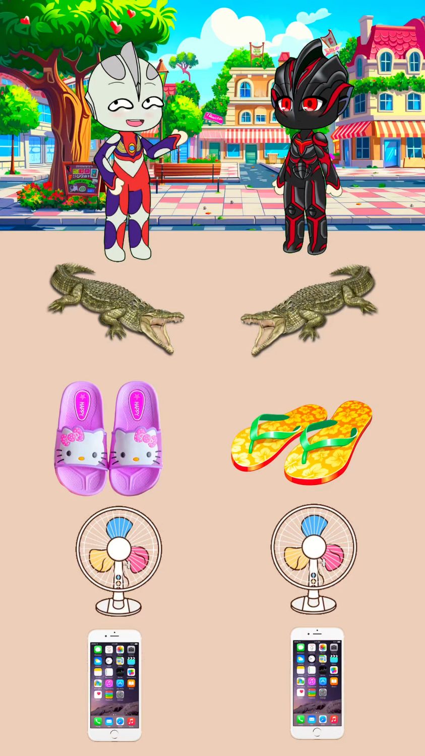 小迪迦和小炸鸡比赛吃东西