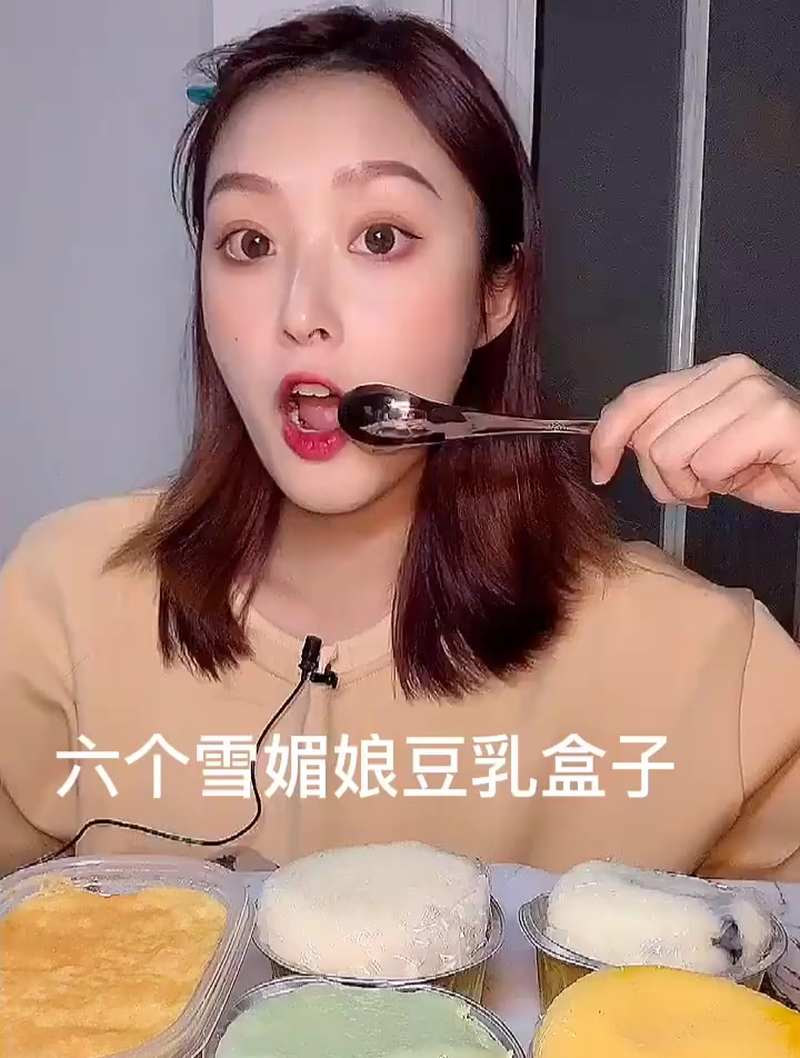 六个雪媚娘+豆乳盒子