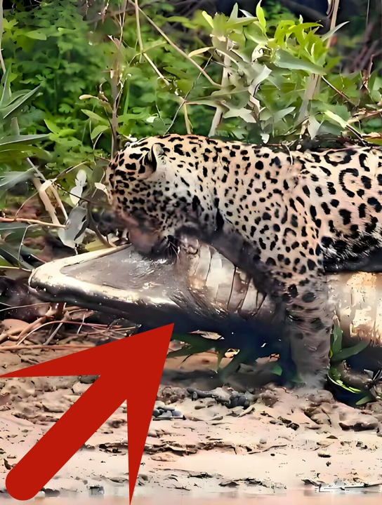 太震撼了,力量与速度的完美体现,美洲豹在河里与鳄鱼的生死较量