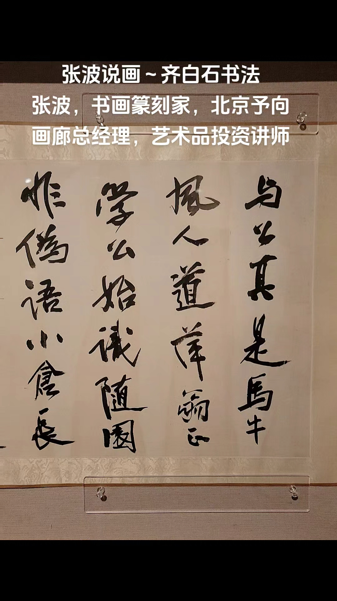 张波说画～齐白石书法《自书诗五首》