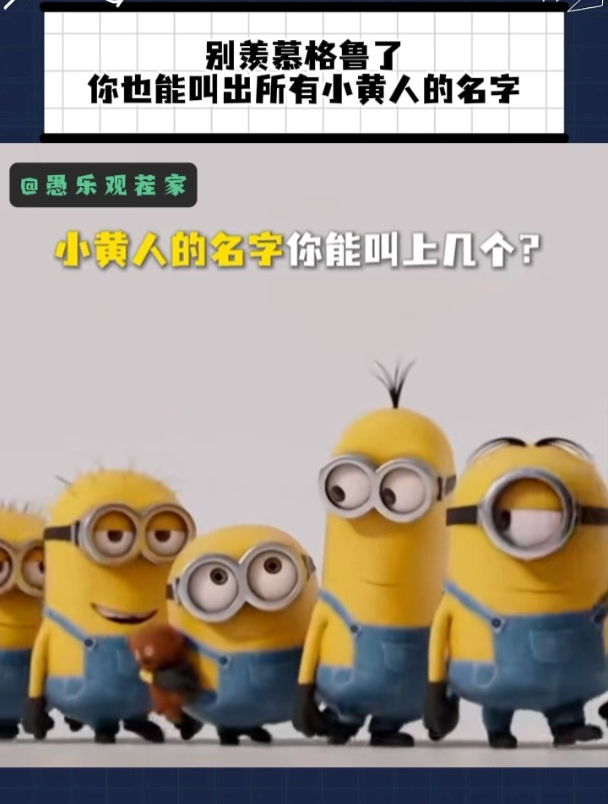 看了这么多年小黄人,唯一记住的名字只有鲍勃!