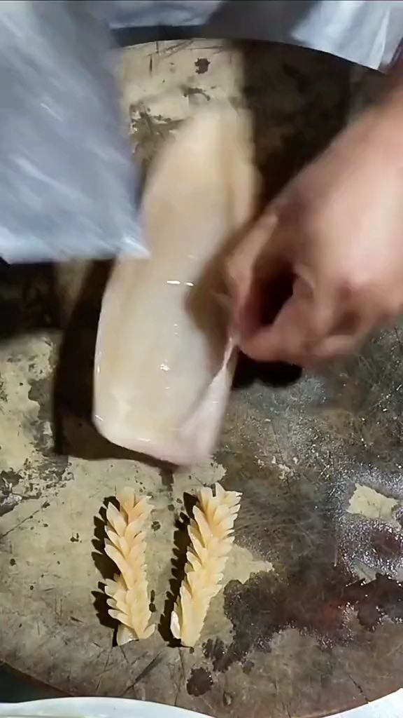 鱿鱼花的标准切法