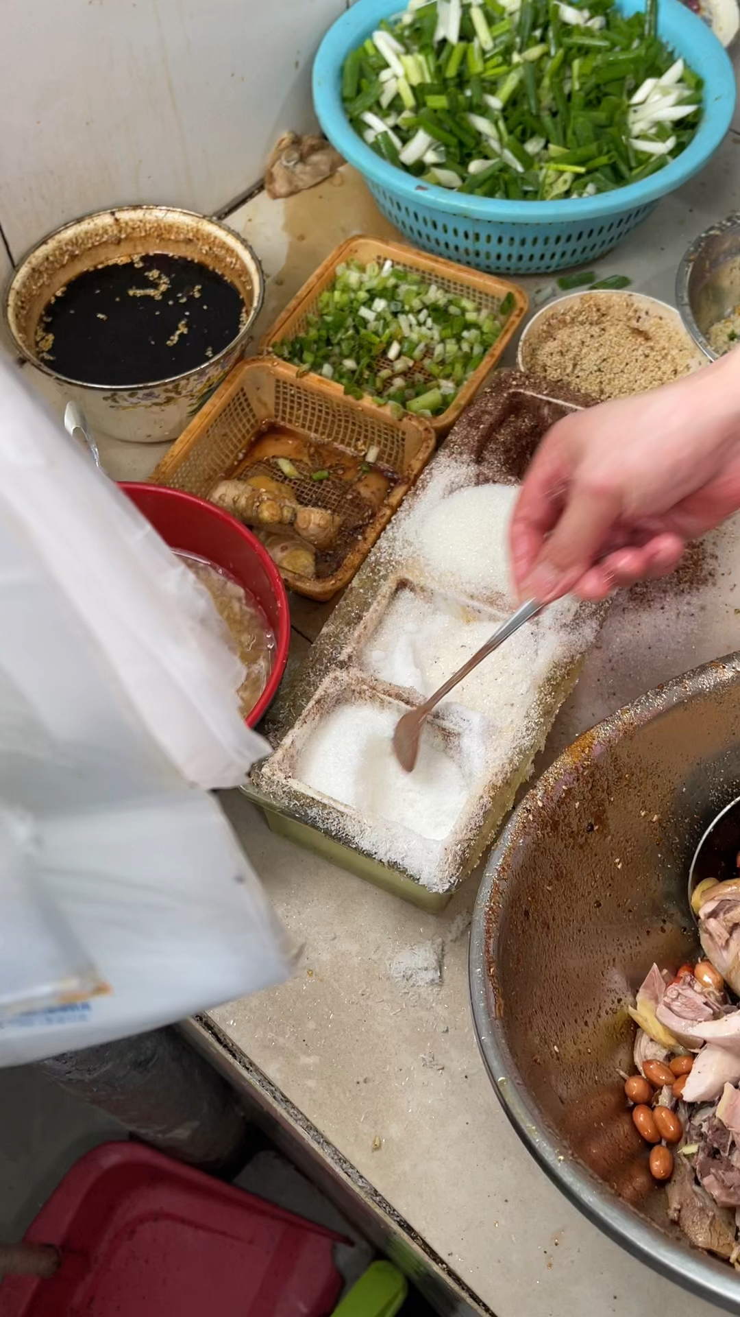 四川成都特色凉拌土鸡,80一斤,调料给的很足,看着应该挺好吃