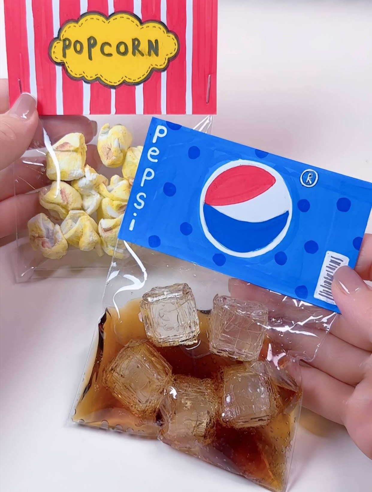 可乐冰块 爆米花 捏捏乐 创意DIY手工