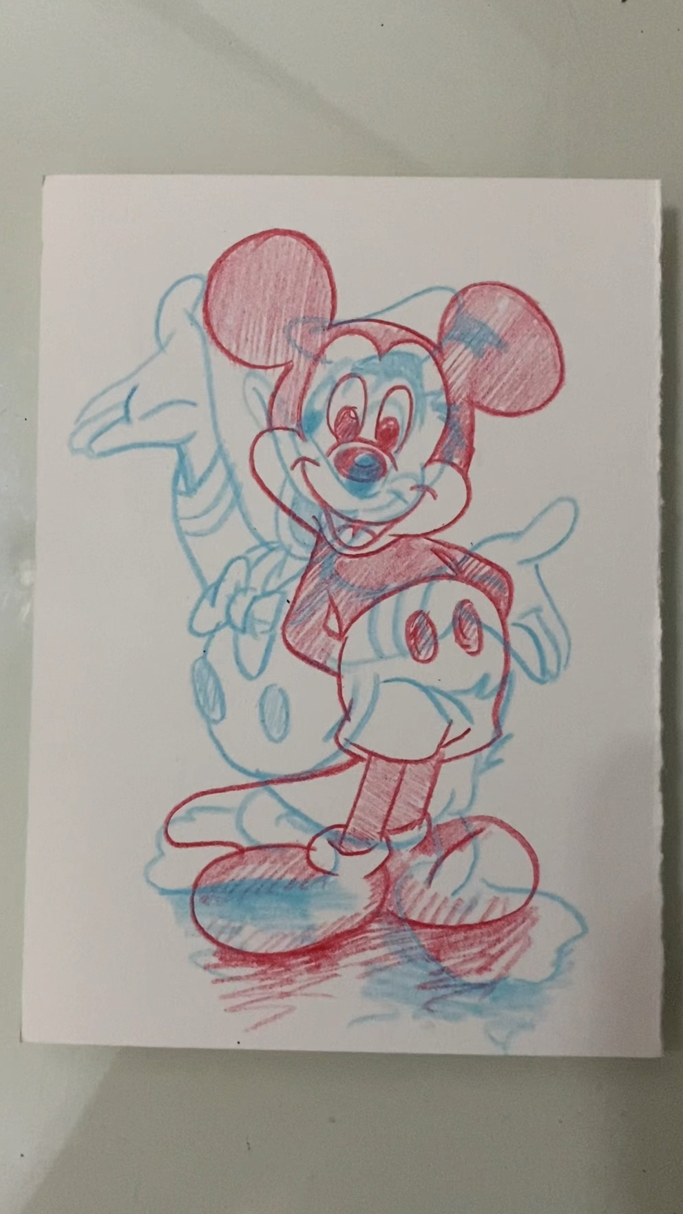 绘画米老鼠和唐老鸭