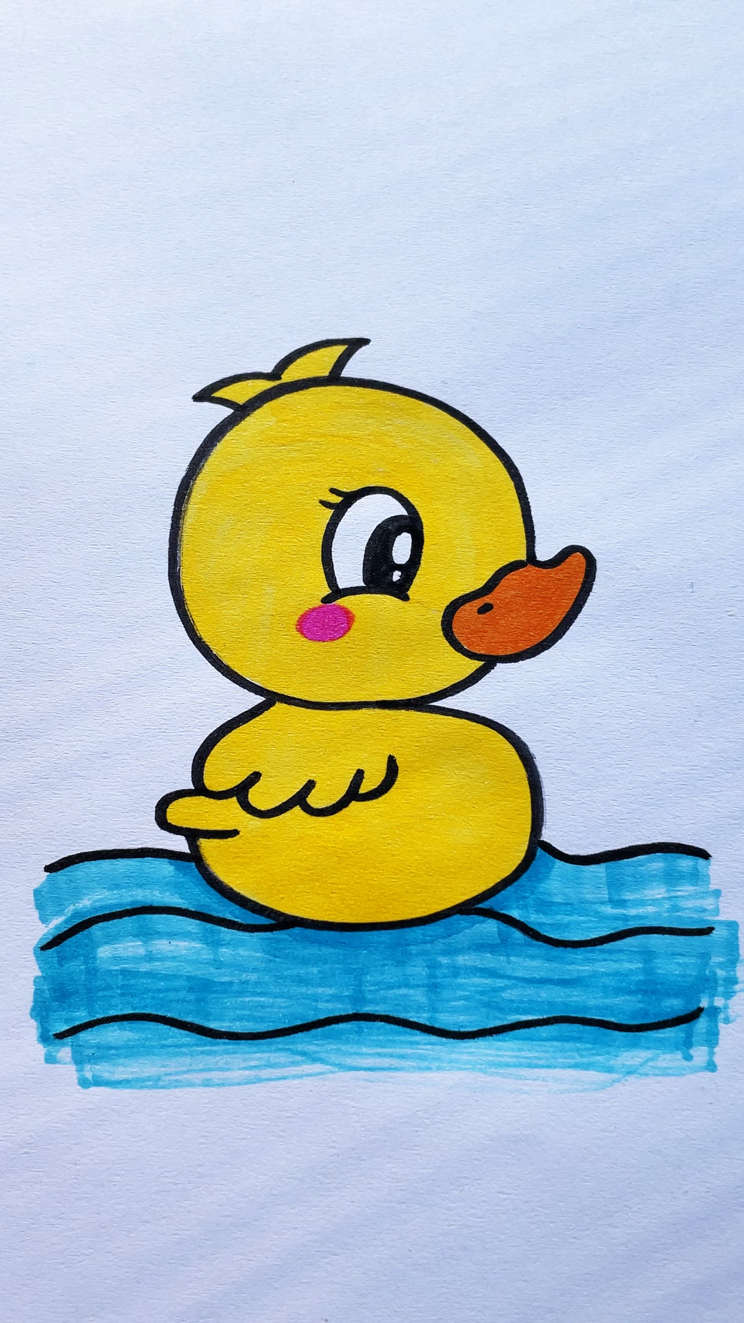 用S画小鸭子太可爱了,快来一起画吧,看谁画的更好看